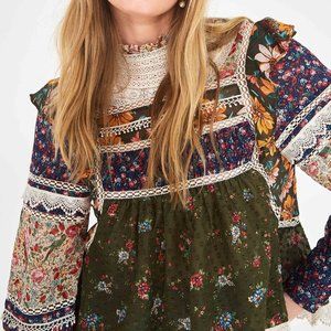 Farm Rio Mixed Liberty Blouse Size M
